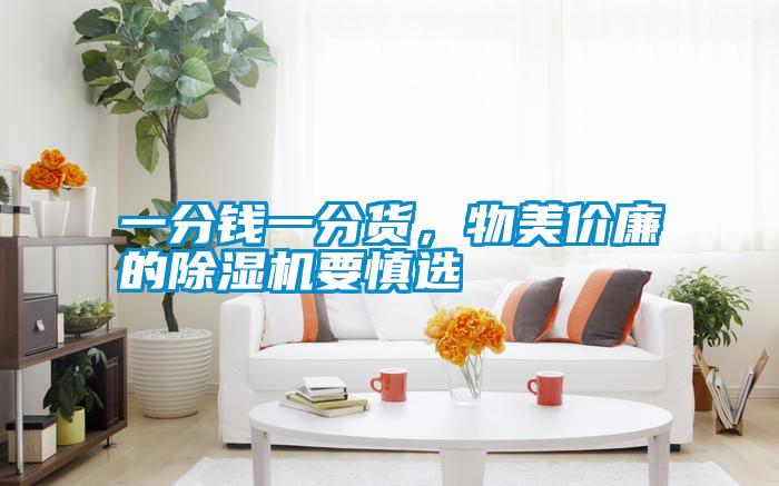 一分錢一分貨,物美價廉的除濕機要慎選