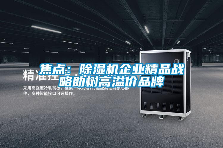 焦點:除濕機企業精品戰略助樹高溢價品牌