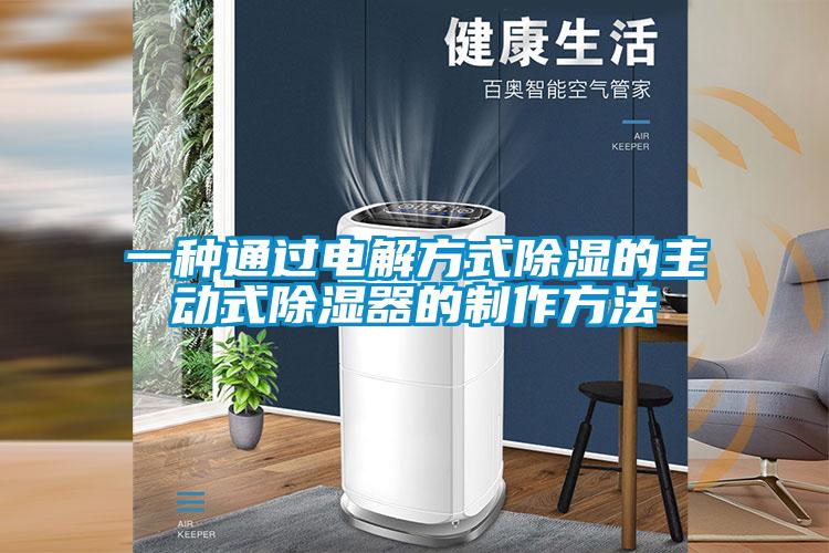 一種通過電解方式除濕的主動(dòng)式除濕器的制作方法