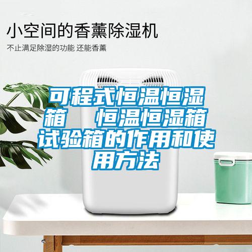 可程式恒溫恒濕箱 恒溫恒濕箱試驗箱的作用和使用方法