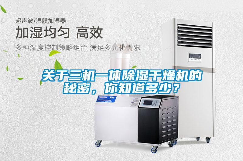 關于三機一體除濕干燥機的秘密,你知道多少?