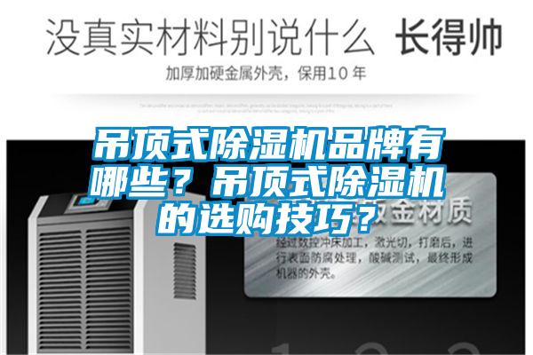吊頂式除濕機品牌有哪些？吊頂式除濕機的選購技巧？