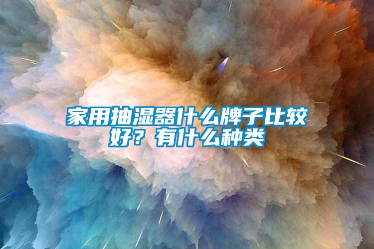 家用抽濕器什么牌子比較好？有什么種類