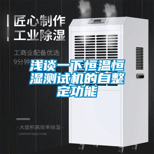 淺談一下恒溫恒濕測試機的自整定功能