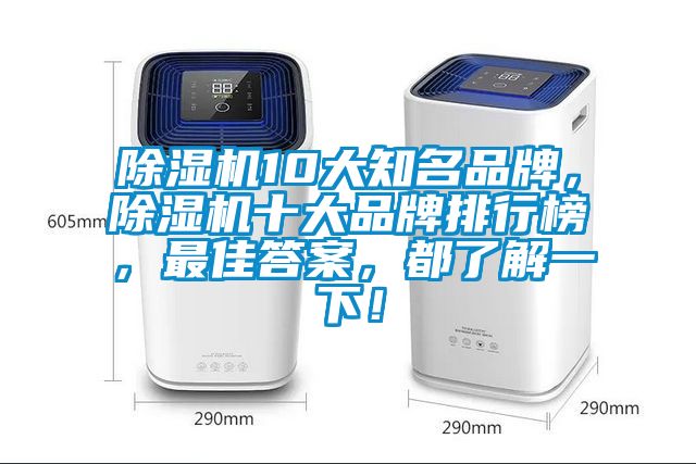 除濕機10大知名品牌，除濕機十大品牌排行榜，最佳答案，都了解一下！