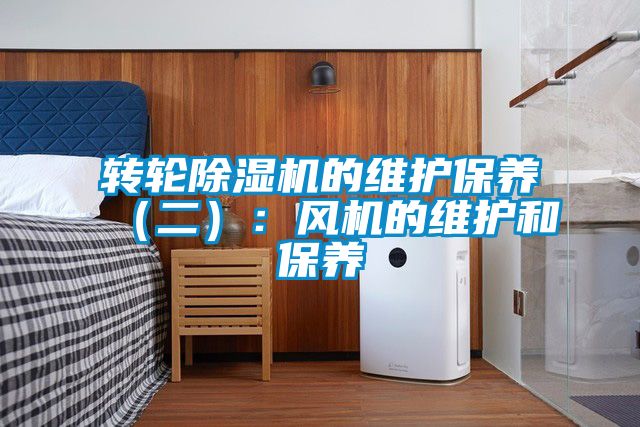 轉(zhuǎn)輪除濕機(jī)的維護(hù)保養(yǎng)（二）：風(fēng)機(jī)的維護(hù)和保養(yǎng)